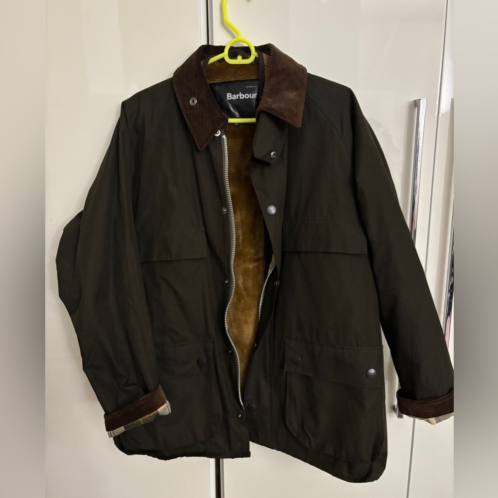 Barbour Japan limited edition waxless jacket with fur liner